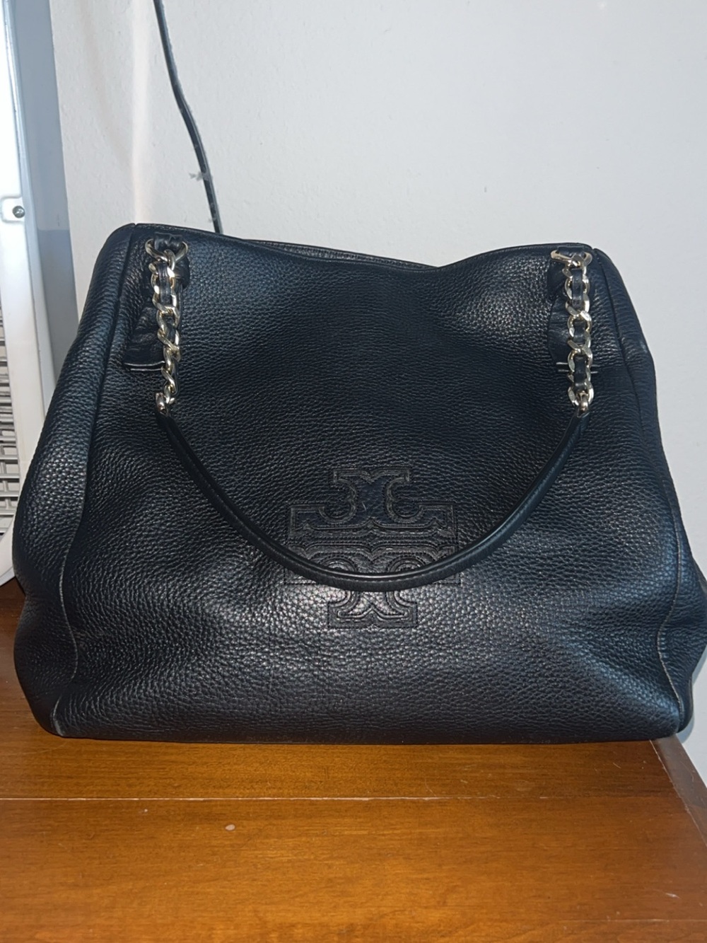 Tory Burch slouchy tote shoulder bag.